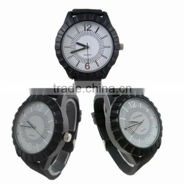 2012 cool silicone band men watches can with your logo