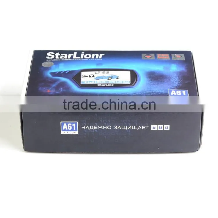 New upgrade starlionr A61 two way car alarm system with LCD remote engine start