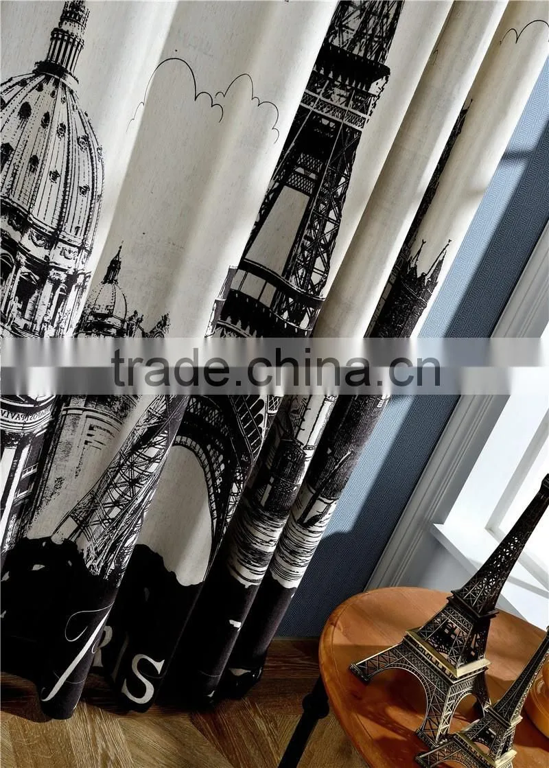 Contemporary and Contracted Cotton/Linen Shading Curtain Fabrics