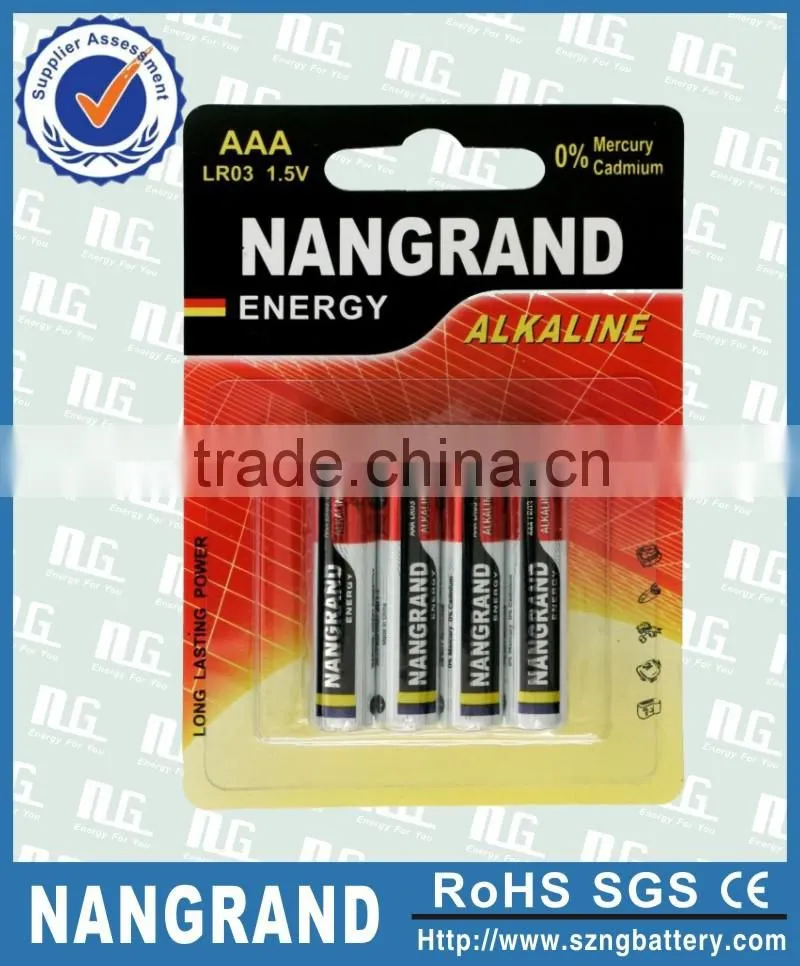 Hot selling 7# alkaline battery aaa size