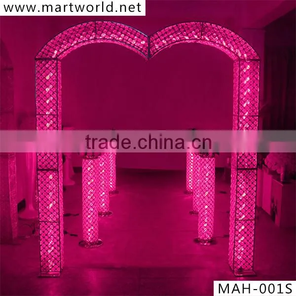 Latest crystal LED backdrop wedding decoration; Wedding backdrop decoration for event&party(MAH-001)
