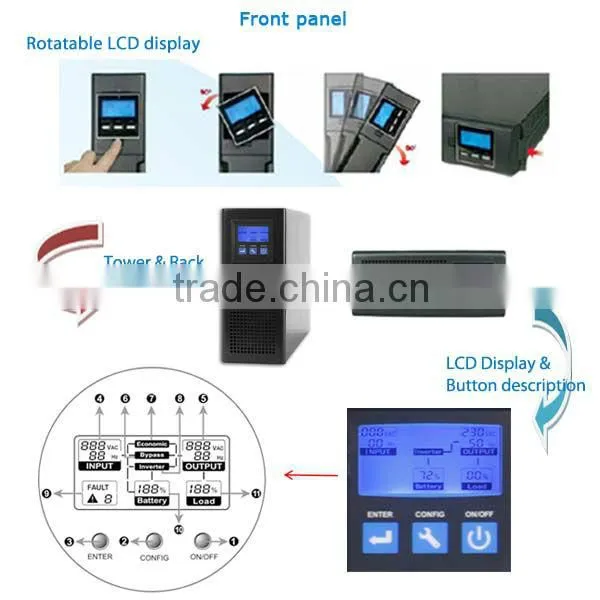Professional pure sine wave Sigma 1-3KVA power supply home ups battery ups for computer