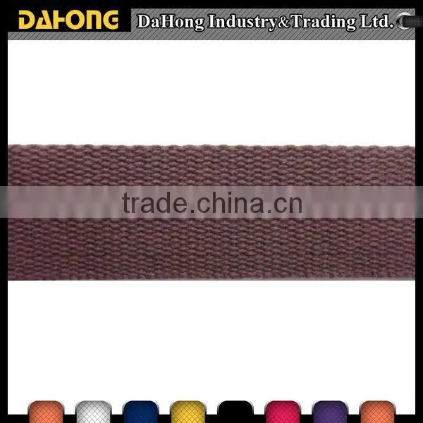 wholesale multicolored stone washed woven cotton plain webbing