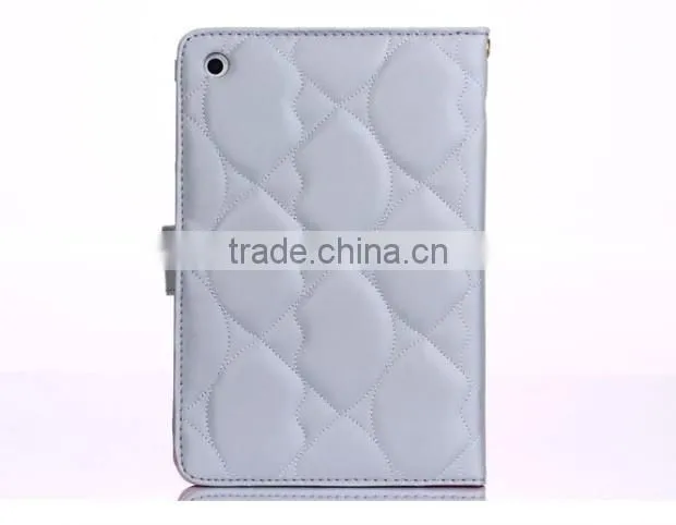 2013 Newest Lip Design for ipad Mini Luxury Leather Protective Mobile Phone Cases for ipad2/3/4 "11"