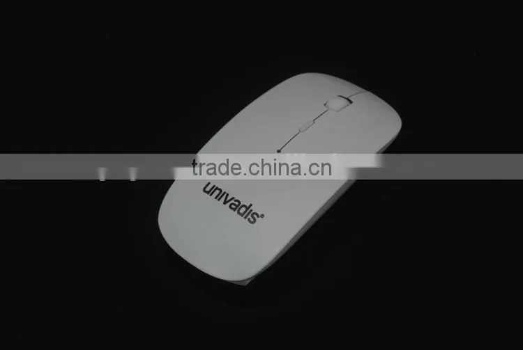 Advertising 2.4G Flat Wireless Mouse with laser Light-up LOGO