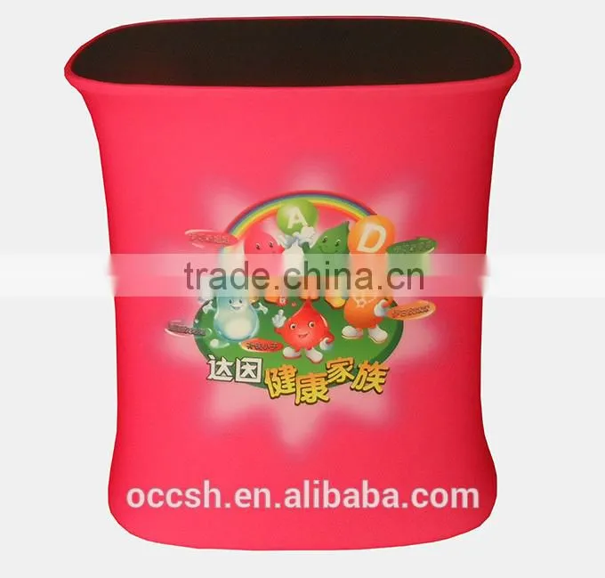 Square Promotion Table Tension Fabric Display Counter Supermarket Use Exhibition Promotion Desk