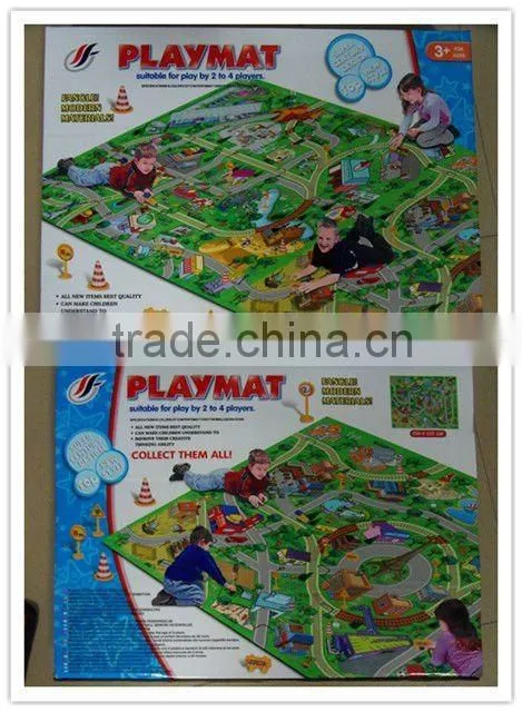 Big Size Baby play mat with mini car & roadblock 2029