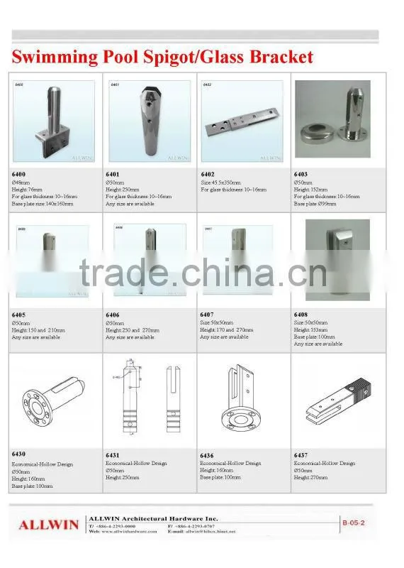 Stainless Steel Standoff Bracket for Glass