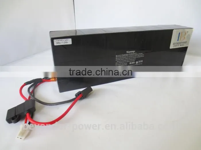 RoHS/CE /UL best safe lithium ion high capacity lithium polymer battery ebike battery pack with charger and internal BMS