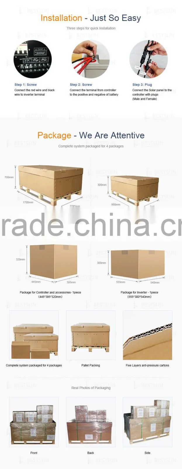 China Supplier 5000w solar electric systems for homes With Phone Charge