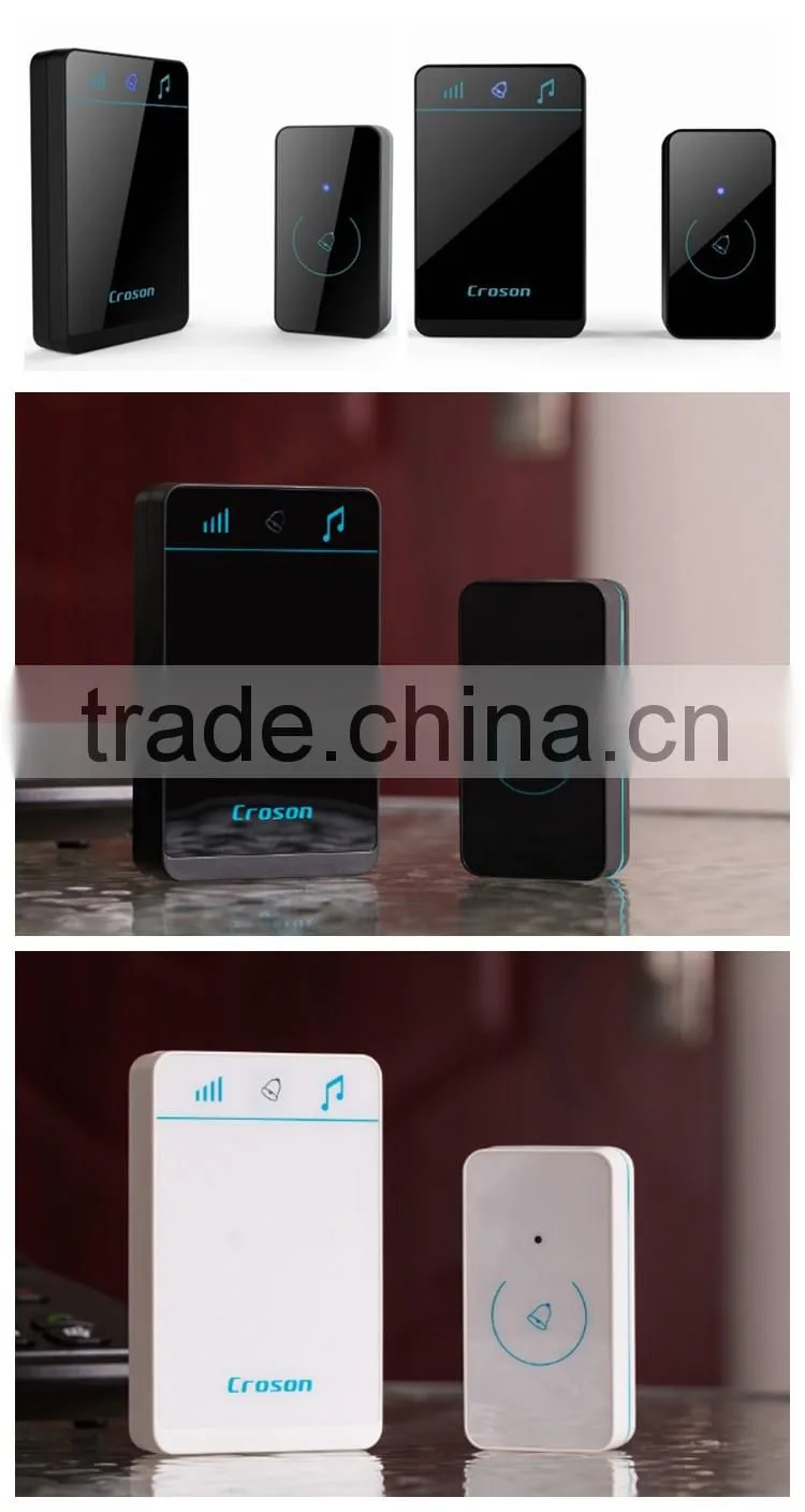 2016 New Design Touch Button Ring Door Bell Sound Wireless Waterproof Units