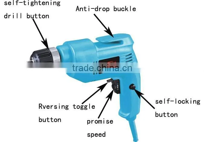 10mm Electric drill ,hand Drill, Adjust speed electric drill,DIY drill 550W
