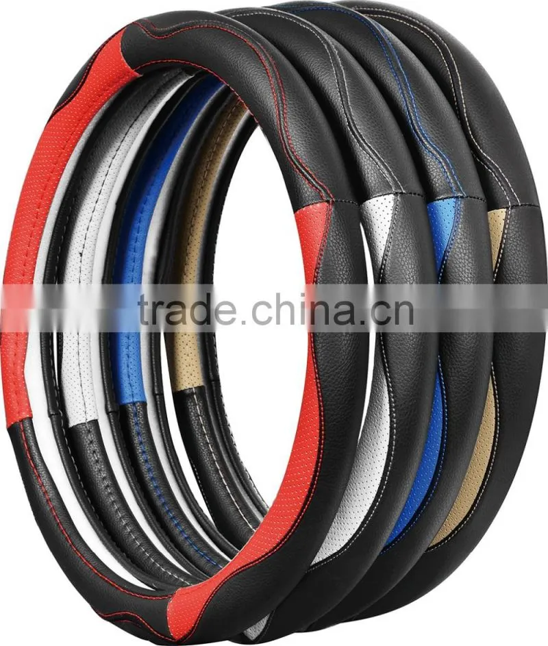 High quality hand sewing design your leather steering wheel cover
