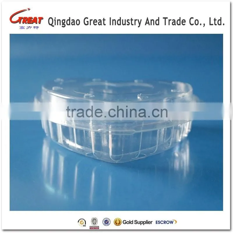 New Design Popular Plastic Heart shaped Fruit Container