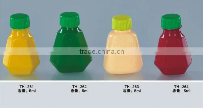 Supplier High Quality Small mini Colourful 5MLPET Plastic Medicine liquid Bottle