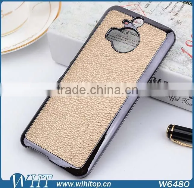 Wholesale China Supplier Case for HTC M9 Plus, for HTC M9 Plus Case Slim Leather Chrome Cover