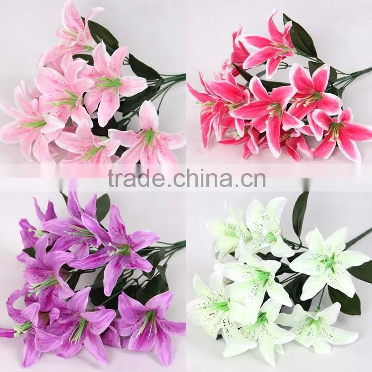 Supply high quality oriental white 10 heads lily