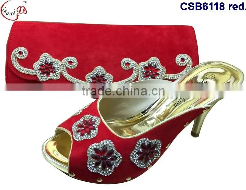 CSB6118 2016 The latest fashion woman italy style high heel sandal shoes with fashionable bags