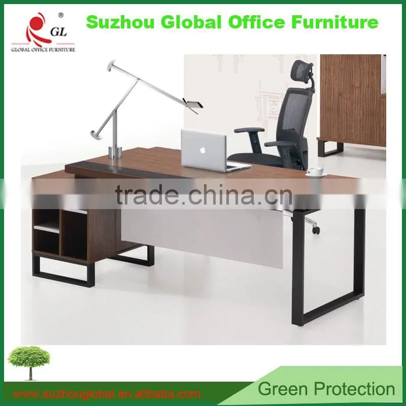 Direct sale colorful furniture high end l shaped desk with hutch