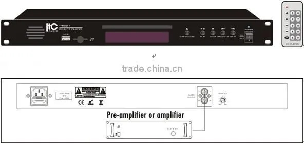 ITC T-6221 PA System Programmable MP3 CD Player