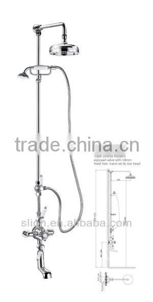 Classic Style Exposed Thermostatic Shower Mixer with Timeless Design