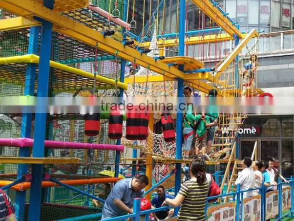 Amusement Park Children Indoor Play Equipment Rope Course Adventure