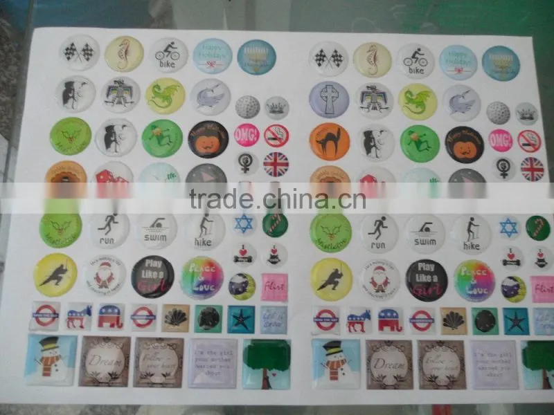 Wenzhou factory custom colorful 3D clear epoxy sticker/clear epoxy resin sticker