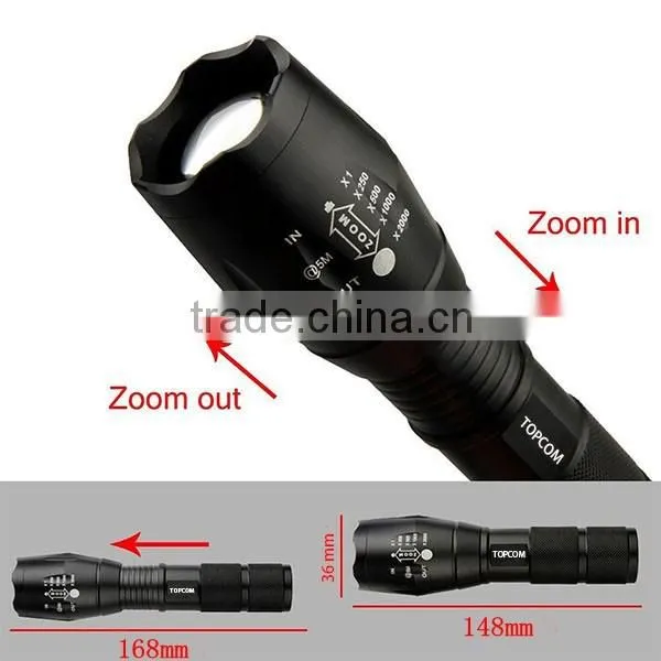 Powerful LED Light Camping Usage USB Rechargeable Flashlight