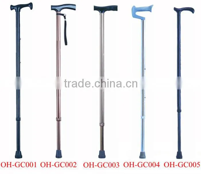 Adjustable walking cane gun