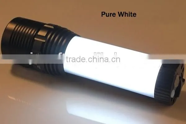 2015 hot sale rechargeable alarm light camping light emergency flashlight