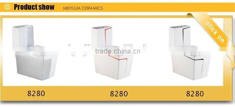 8280R Chinese ceramics sanitary ware washdown 250mm roughing in 4 inches one piece color toilet prices