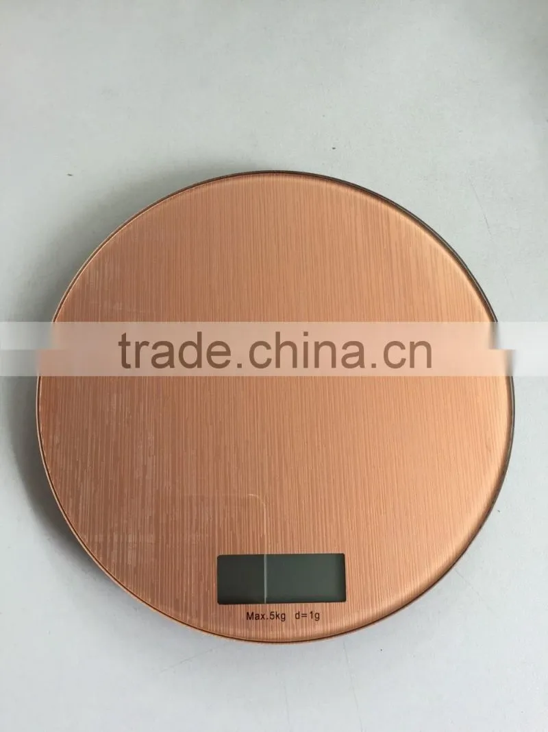 Fasion Gold Color 5kg household digital food kitchen scale for food,fruit,vegetable Electronic Scale