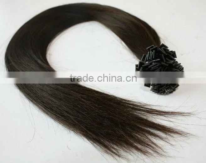 high quality flat tip keratin human hair extensions