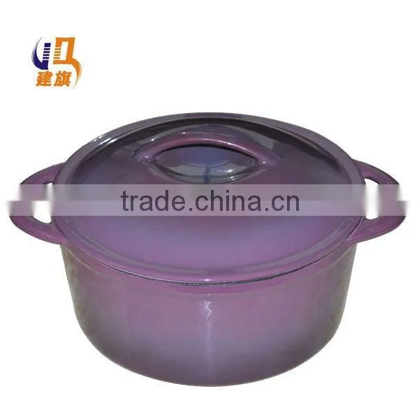 enamel oval cast iron pot