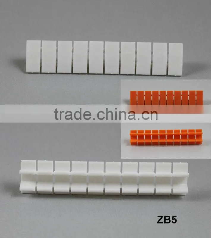 ZB4 ZB6 ZB8 10B Blank Strip Markers for DIN Rail Mounted Terminal Blocks Spacing (Pack of 10)