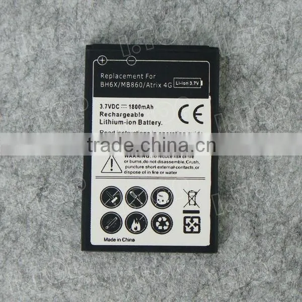 3.7V 1800mAh Battery For Motorola BH6X / MB860 /Atrix 4G Battery Backup
