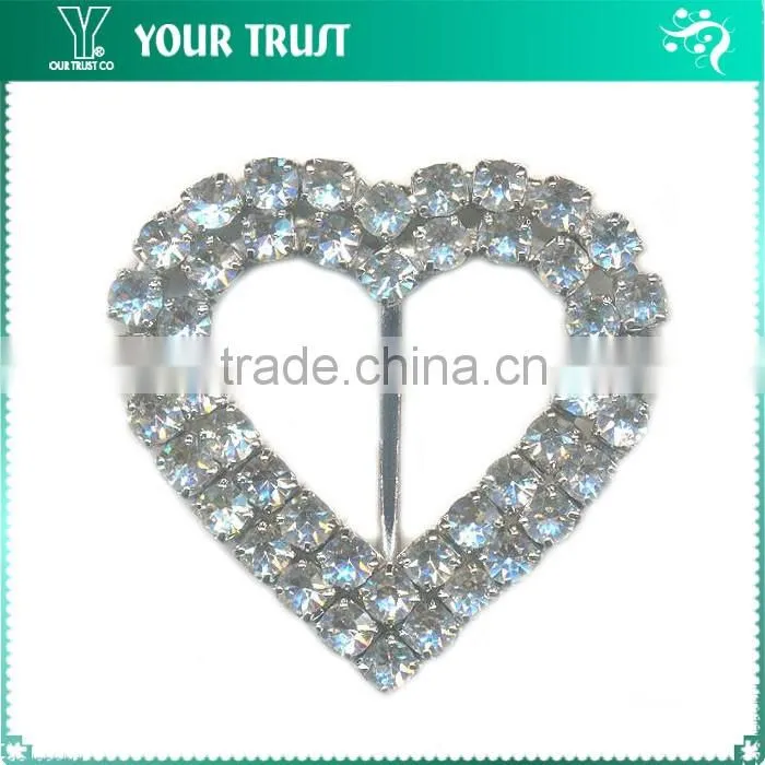 1.5MM 3MM Clear Cystal Rhinestone Flower Connector Rhodium Metal Belt Buckles