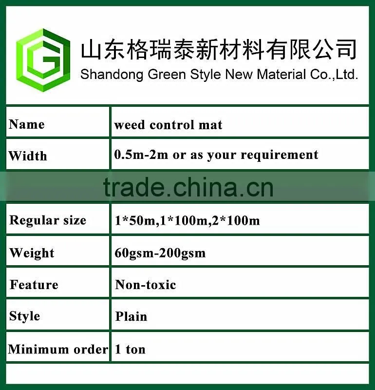 High quality woven fabric,pp weed mat for Garden