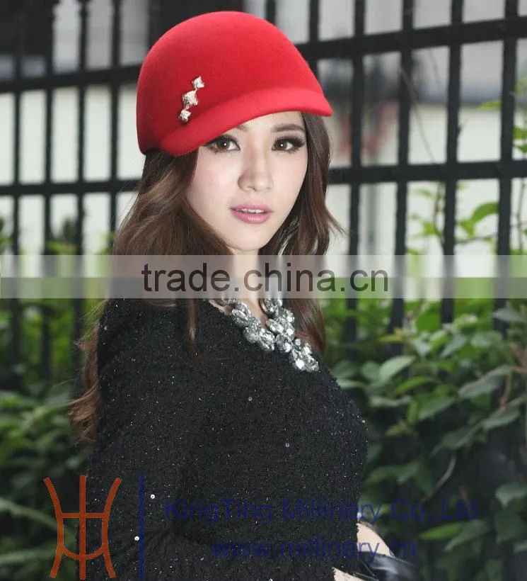 Wholesale Winter Hat Red/Blue Wool Hat For Women