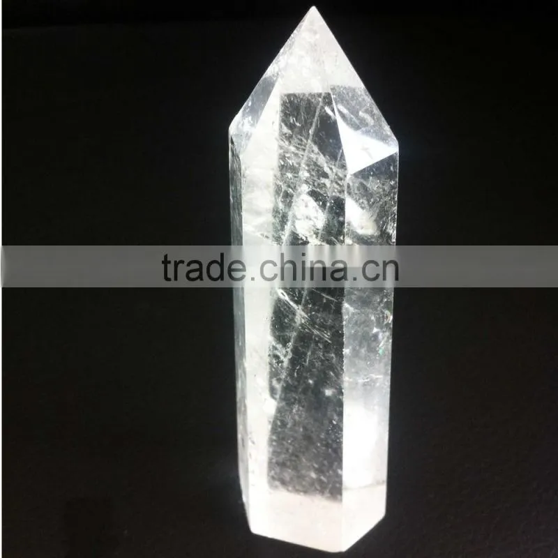 Wholesale Price Natural Clear Quartz 6 Sided Point/ Crystal Healing Wand
