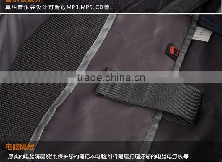 Factory 600D high school backpack for travel hiking backpack