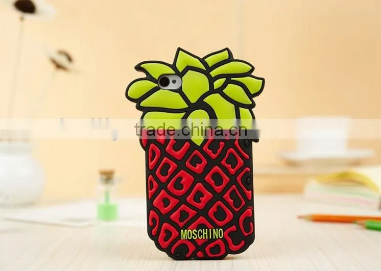 2013 the Hottest !!! 3D fruit design 100% eco-friendly silicone mobile phone cover