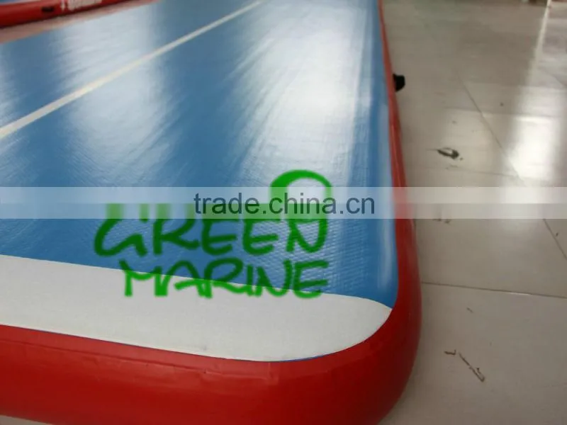 2015 New Drop Stitch material inflatable air tumble track for gymnastics