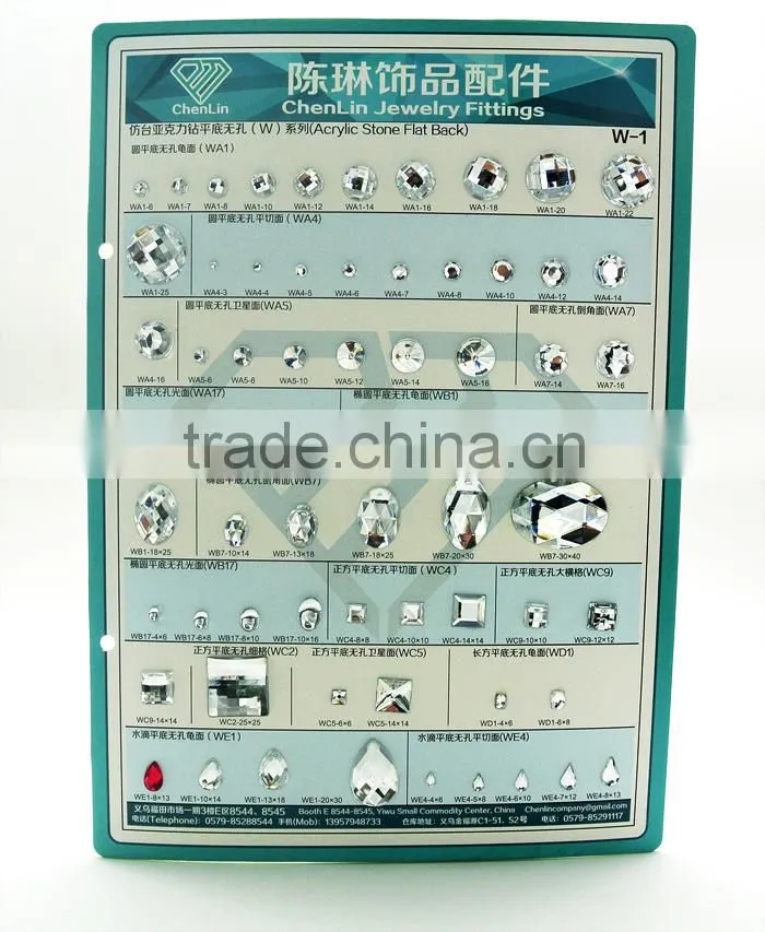 Taiwan quality sew-on acrylic rhinestone octagon shape acrylic rhinestone