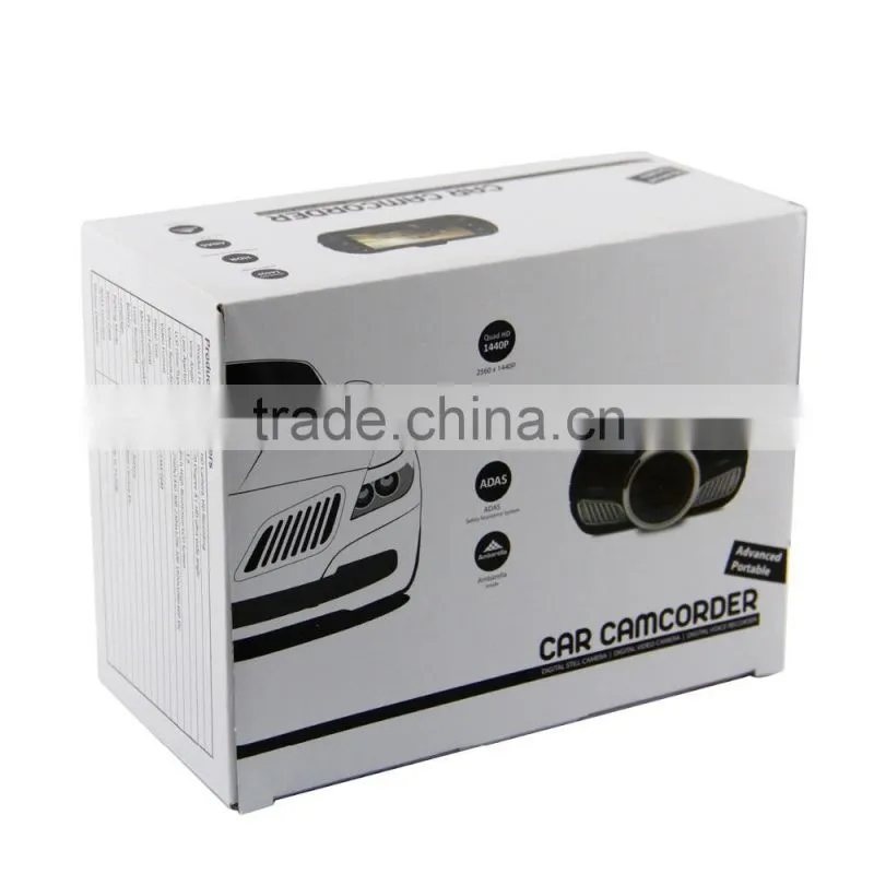High-end latest 1440P Ambarella A12 Chip With GPS Car Dash Camera