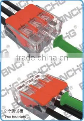 directly factory WAGO spring lever push fit reusable cable 3 wire connectors 32A Wago 221-413 replacement