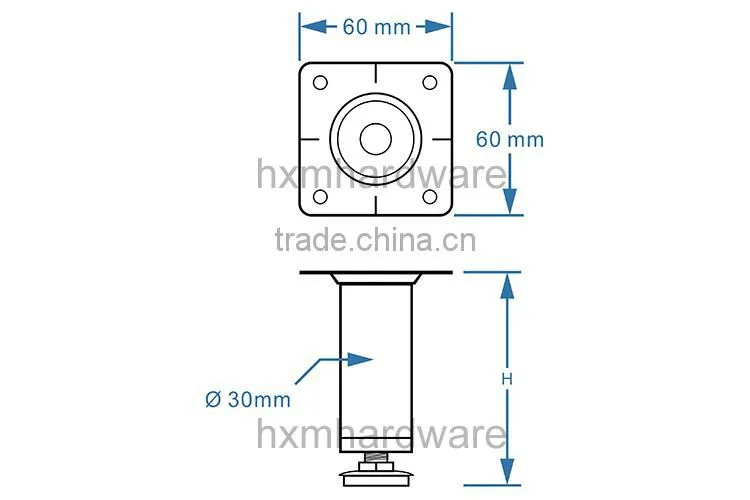 hot sale competitive price high adjustable metal cabinet legs HXM1303A