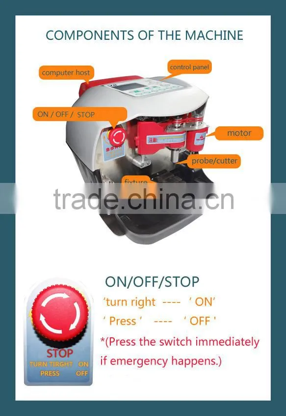 2014 New arriver Automatic X6 key cutting machine,key code cutting machine