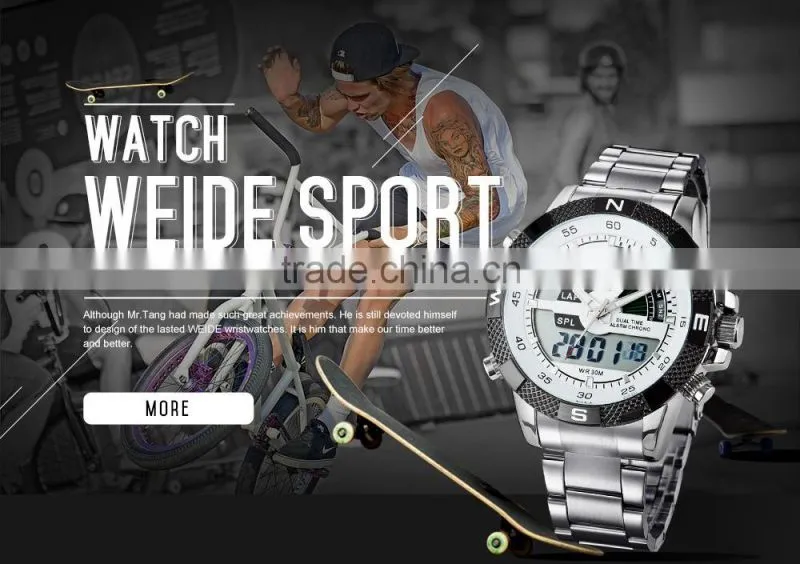 WEIDE Water Resistent Digital Quartz Movement LCD Watch Display