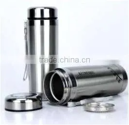 High quality vacuum insulated stainless steel water bottle with tea infuser